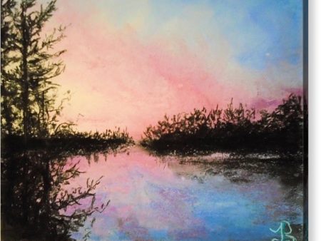 Night Streams in Sunset Dreams  - Acrylic Print Sale