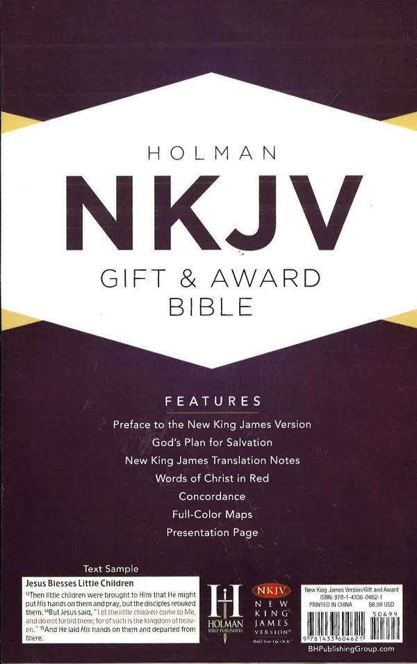 NKJV Gift & Award Bible, Black Imitation Leather Online Sale