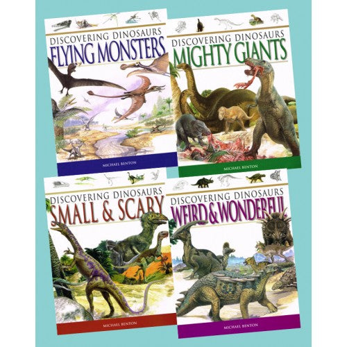 Discovering Dinosaurs (4 Books Set) Flying Monster, Mighty Giants, Small & Scary,Weird And Wonderland For Sale